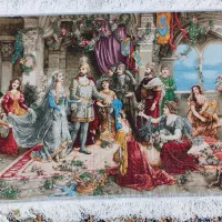 فروش فوری تابلو فرش دستباف تاجگذاری|تابلو فرش|کرمانشاه, |دیوار