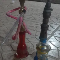 قلیان چوبی و برنجی مخصوص قهوه خونه ها
