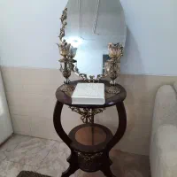 آینه شمعدان عروس چوب و برنز