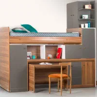 تخت دو طبقه برند کمجا چوب