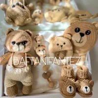 ست نوزادی عروسک بند پستونک جعجغه