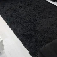 فرش شگی مشکی ۴ متری