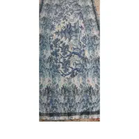 سفره یا رو میزی پارچه ای قلم آبی سه متری