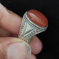 انگشتر نقره نگین عقیق یمنی|جواهرات|یاسوج, |دیوار