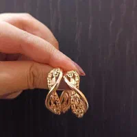 گوشواره ژوپینگ آبکاری طلا