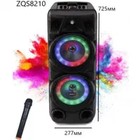 اسپیکر بلوتوثی چمدانی 16 اینچ دو باند مدل ZQS-8210|پخش‌کننده همراه|شیراز, تحویلی|دیوار
