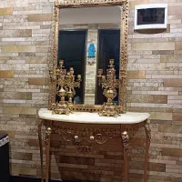 آینه و شمعدان برنز کاملا نو