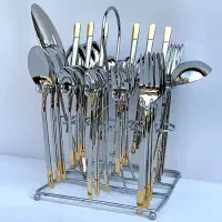 استند قاشق چنگال استیل|آب‌چکان و نظم‌دهنده ظروف|شاهرود, |دیوار