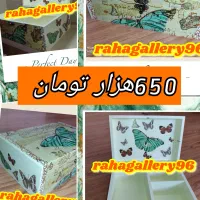 جا دستمال و سطل جاقلمی چوبی|صنایع دستی و سایر لوازم تزئینی|تهران, آشتیانی|دیوار