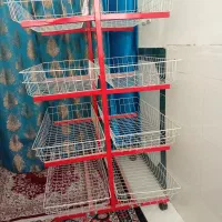 استند هشت قفسه چرخ دار