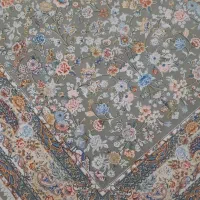 فرش ۶ متری فرحزاد ‌۱۲۰۰ شانه گل برجسته رنگ نقره ای