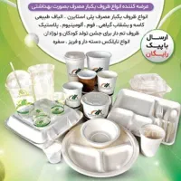 ظروف یکبار مصرف به قیمت درب کارخانه