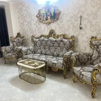 مبل سلطنتی 7 نفره بدون جلو مبلی و میز|مبلمان خانگی و میز عسلی|پاکدشت, |دیوار