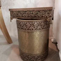 شمعدان کریستال پایه برنز و سطل زباله و جادستمالی|لوستر و چراغ آویز|میاندوآب, |دیوار