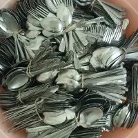 قاشق چنگال  یکدست مرباخوری و.قاشق چنگال سیاه قلم|ظروف سرو و پذیرایی|ری, دولت‌آباد|دیوار