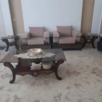 یک دست مبل هفت نفره سالم نونو|مبلمان خانگی و میز عسلی|شیراز, چوگیاه‎|دیوار