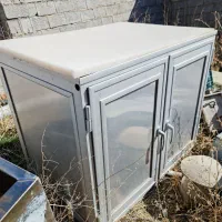 کابینت تمام استیل آشپزخانه صنعتی و کباب پز بزرگ