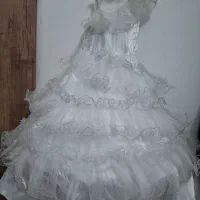 لباس عروس دخترانه همراه تاج