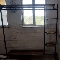 رگال لباس چوبی و فلزی مناسب منزل، بوتیک و مزون