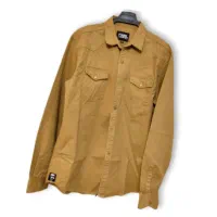 پیراهن کتان نسکافه ای 2XL