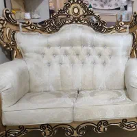 مبل زیبا و تمیز یک ساله خریدیم بخاطرکمبودجا میفروش|مبلمان خانگی و میز عسلی|محمدیه-قزوین, |دیوار