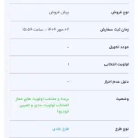 فروش حواله تارا ۶دنده همراه با تنظیمات sbr