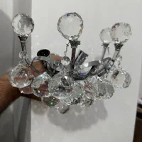 لوستر دیواری سه عدد کریستالی