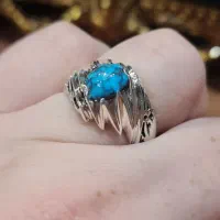 انگشتر فیروزه نیشابوری عنکبوتی