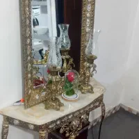 اینه وشمعدان برنزی