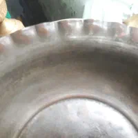 دیس بزرگ مسی قدیمی با لگنجه مسی قدیمی دوتاباهم|صنایع دستی و سایر لوازم تزئینی|ساری, |دیوار