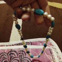 گردنبند فیروزه و مروارید|جواهرات|شوشتر, |دیوار