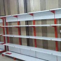 قفسه با متراژ بالا، پیچی، طوسی، سوپری|فروشگاه و مغازه|بروجن, |دیوار