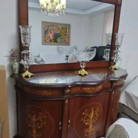 آینه و کنسول با شمعدان وکشکول کریستال|بوفه، ویترین، کنسول|تهران, جوادیه تهرانپارس|دیوار