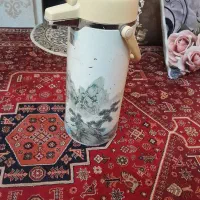 فلاکس چایی ۶لیتری بزرگ اصل ژاپن وگلدان با گل خارجی