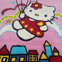 فرش اتاق کودک ۴متری فانتزی طرح کیتی،کاشان