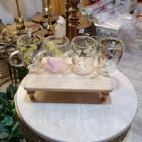 ماگ پیرکس دوجداره گلدار