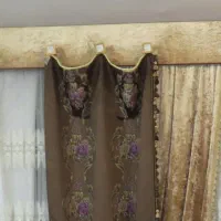 دو عدد دستک پرده رنگ قهوه ای