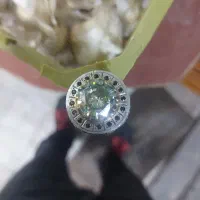 فروش انگشتر موزینایت با الماس کاری و نگین و یاقوت