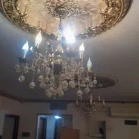 لوستر ۴ شاخ برنجی اصل قدیمی