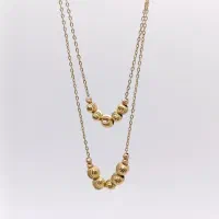 گردنبند دو ردیفه طلای 18عیار اجرت 5درصد