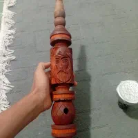 یک قلیان چوب سورخ همرا باشیشه و سینی و سری|کلکسیون و سرگرمی|فریدون‌کنار, |دیوار
