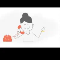 بازاریاب تلفنی و یک کارمند خدماتی