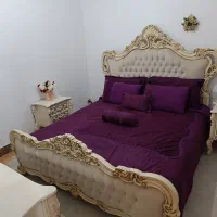 سرویس خواب سلطنتی همراه تشک و روتختی200*180|تخت و سرویس خواب|میانه, |دیوار