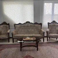 مبلمان نه نفره منبت چوب درجه یک