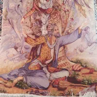 تابلوفرش ابریشم دستبافت|تابلو فرش|کرمانشاه, |دیوار