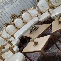 تمام چوب گردوسفارشی نونو9نفره همراه با جلو مبلی