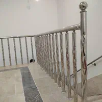 نرده استیل حفاظ شیشه اهنی نردبان|خدمات پیشه و مهارت|مشهد, کلاهدوز|دیوار