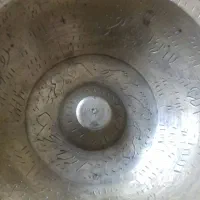 جام برنجی قدیمی کندهکاری شده قدمت 70سال