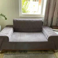 مبل پارچه ای مخمل طوسی دو نفره طرح چستر|مبلمان خانگی و میز عسلی|تهران, فرمانیه|دیوار