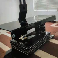 میز ال سی دی شیشه ای مشکی